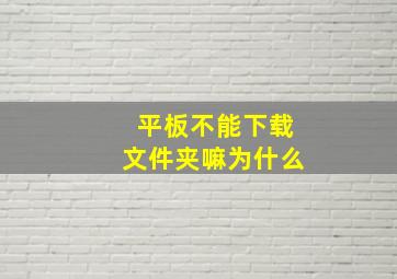 平板不能下载文件夹嘛为什么