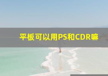 平板可以用PS和CDR嘛