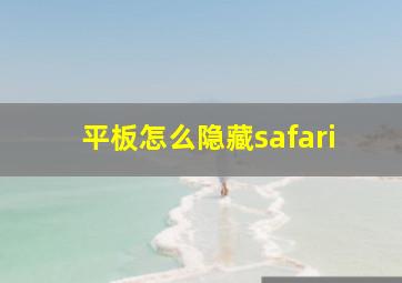 平板怎么隐藏safari