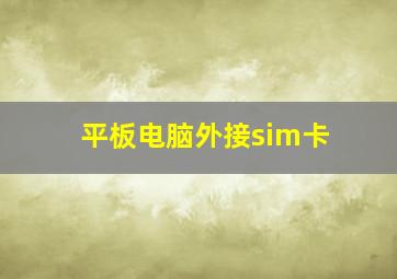 平板电脑外接sim卡