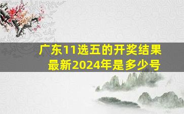 广东11选五的开奖结果最新2024年是多少号