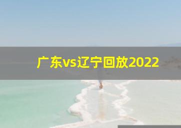 广东vs辽宁回放2022