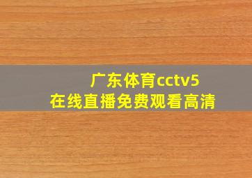 广东体育cctv5在线直播免费观看高清