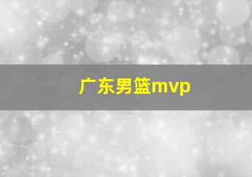 广东男篮mvp