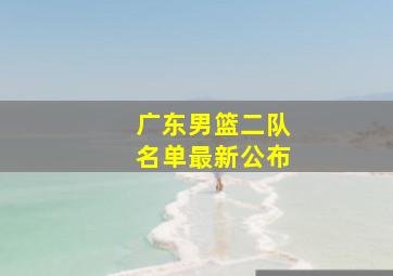 广东男篮二队名单最新公布