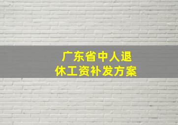 广东省中人退休工资补发方案