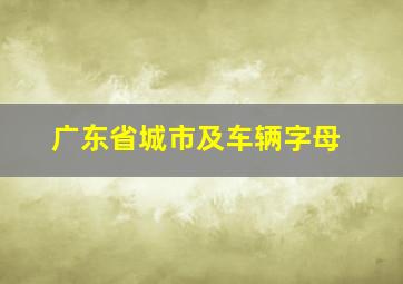 广东省城市及车辆字母