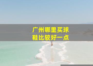 广州哪里买球鞋比较好一点