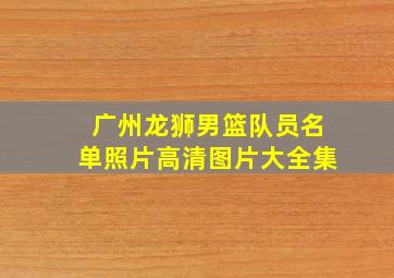 广州龙狮男篮队员名单照片高清图片大全集