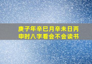 庚子年辛巳月辛未日丙申时八字看会不会读书