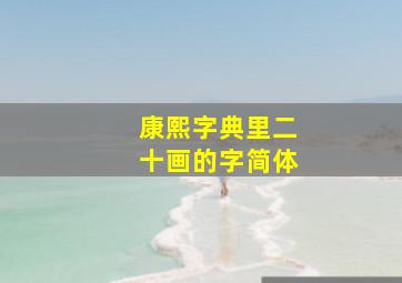 康熙字典里二十画的字简体