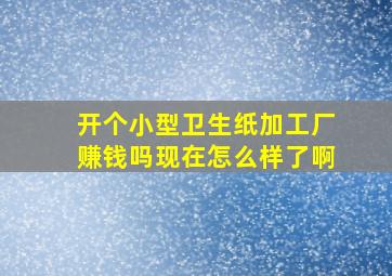 开个小型卫生纸加工厂赚钱吗现在怎么样了啊