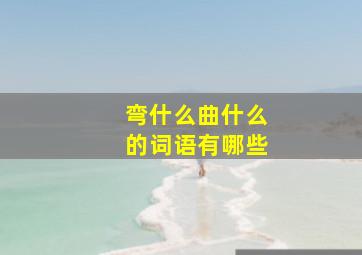 弯什么曲什么的词语有哪些