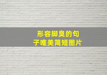 形容脚臭的句子唯美简短图片