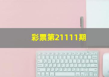 彩票第21111期