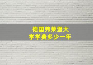 德国弗莱堡大学学费多少一年