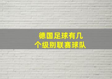 德国足球有几个级别联赛球队