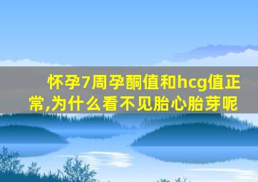 怀孕7周孕酮值和hcg值正常,为什么看不见胎心胎芽呢