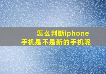 怎么判断iphone手机是不是新的手机呢