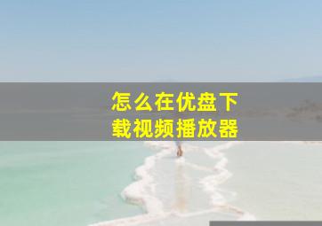 怎么在优盘下载视频播放器