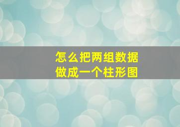 怎么把两组数据做成一个柱形图