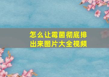 怎么让霉菌彻底排出来图片大全视频