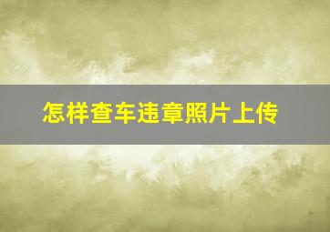 怎样查车违章照片上传