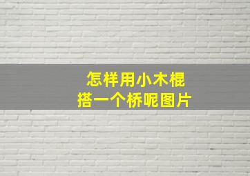 怎样用小木棍搭一个桥呢图片