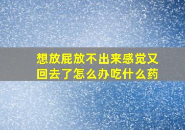 想放屁放不出来感觉又回去了怎么办吃什么药