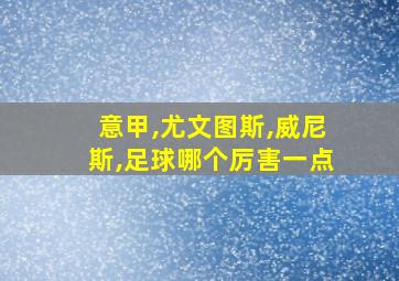 意甲,尤文图斯,威尼斯,足球哪个厉害一点