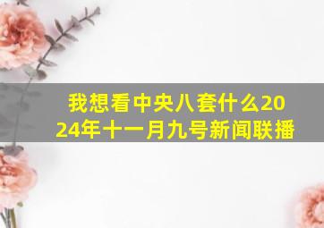 我想看中央八套什么2024年十一月九号新闻联播