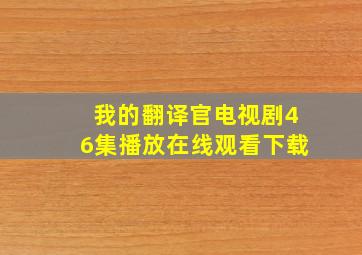 我的翻译官电视剧46集播放在线观看下载