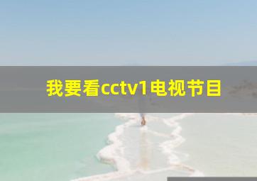 我要看cctv1电视节目