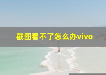 截图看不了怎么办vivo