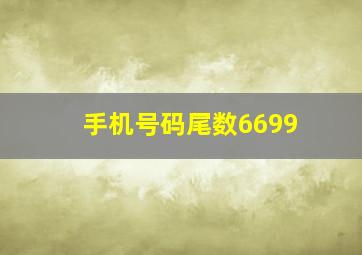 手机号码尾数6699