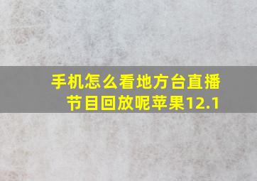 手机怎么看地方台直播节目回放呢苹果12.1