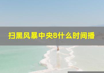 扫黑风暴中央8什么时间播