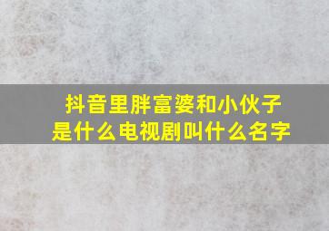 抖音里胖富婆和小伙子是什么电视剧叫什么名字