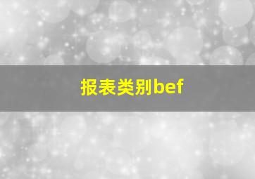 报表类别bef