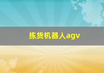 拣货机器人agv