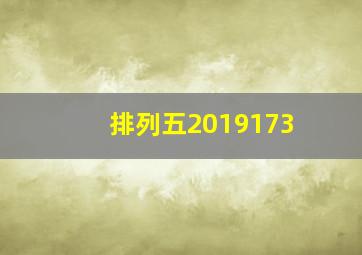 排列五2019173