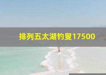 排列五太湖钓叟17500