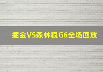 掘金VS森林狼G6全场回放