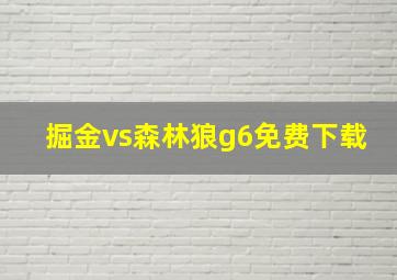 掘金vs森林狼g6免费下载