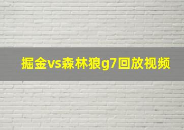 掘金vs森林狼g7回放视频