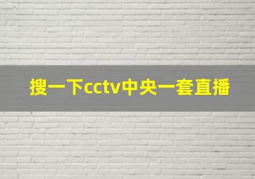 搜一下cctv中央一套直播