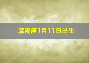 摩羯座1月11日出生