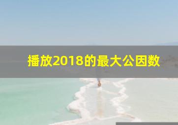 播放2018的最大公因数