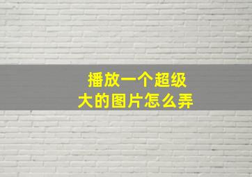 播放一个超级大的图片怎么弄