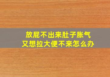 放屁不出来肚子胀气又想拉大便不来怎么办